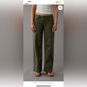 American Eagle Outfitters Olive Wide Leg Pants